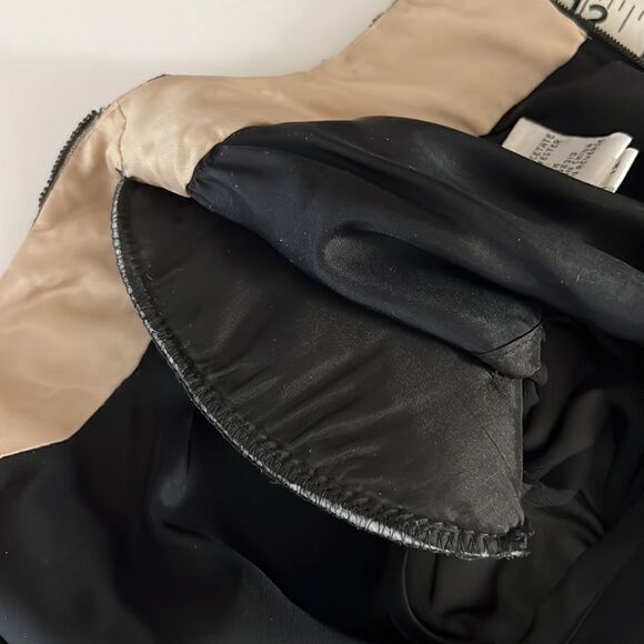 Oleg Cassini Black Tie Formal Shift Black 
Dress Beaded Neckline and Cuffs - Picture 14 of 15